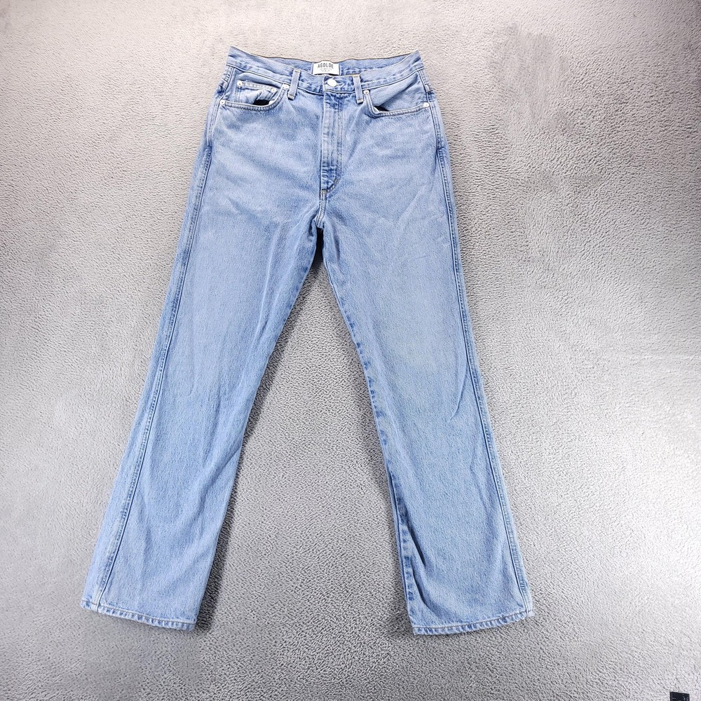 AGOLDE Jeans Womens 28 Blue 90s Pinch Waist High Rise Straight Light Wash Denim